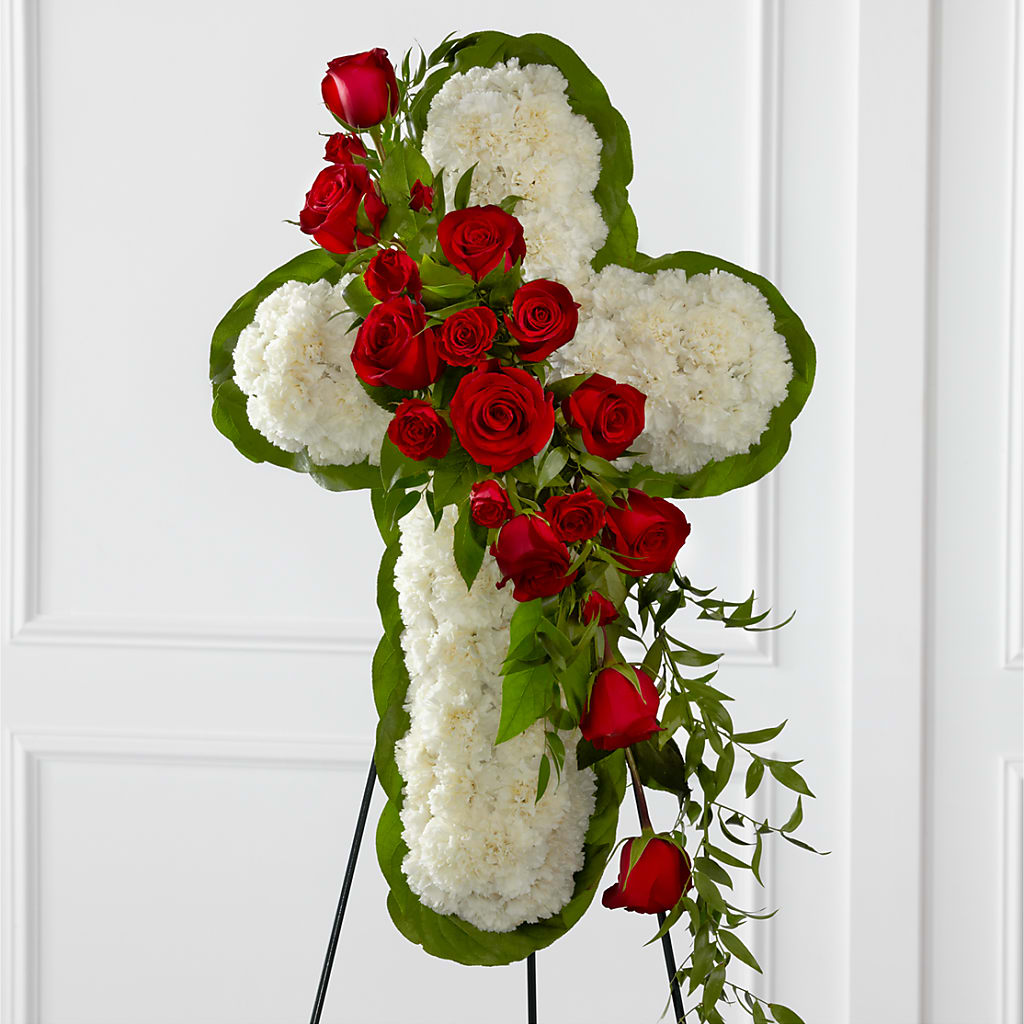 Floral Cross Easel – Beantown Florist, Everett MA