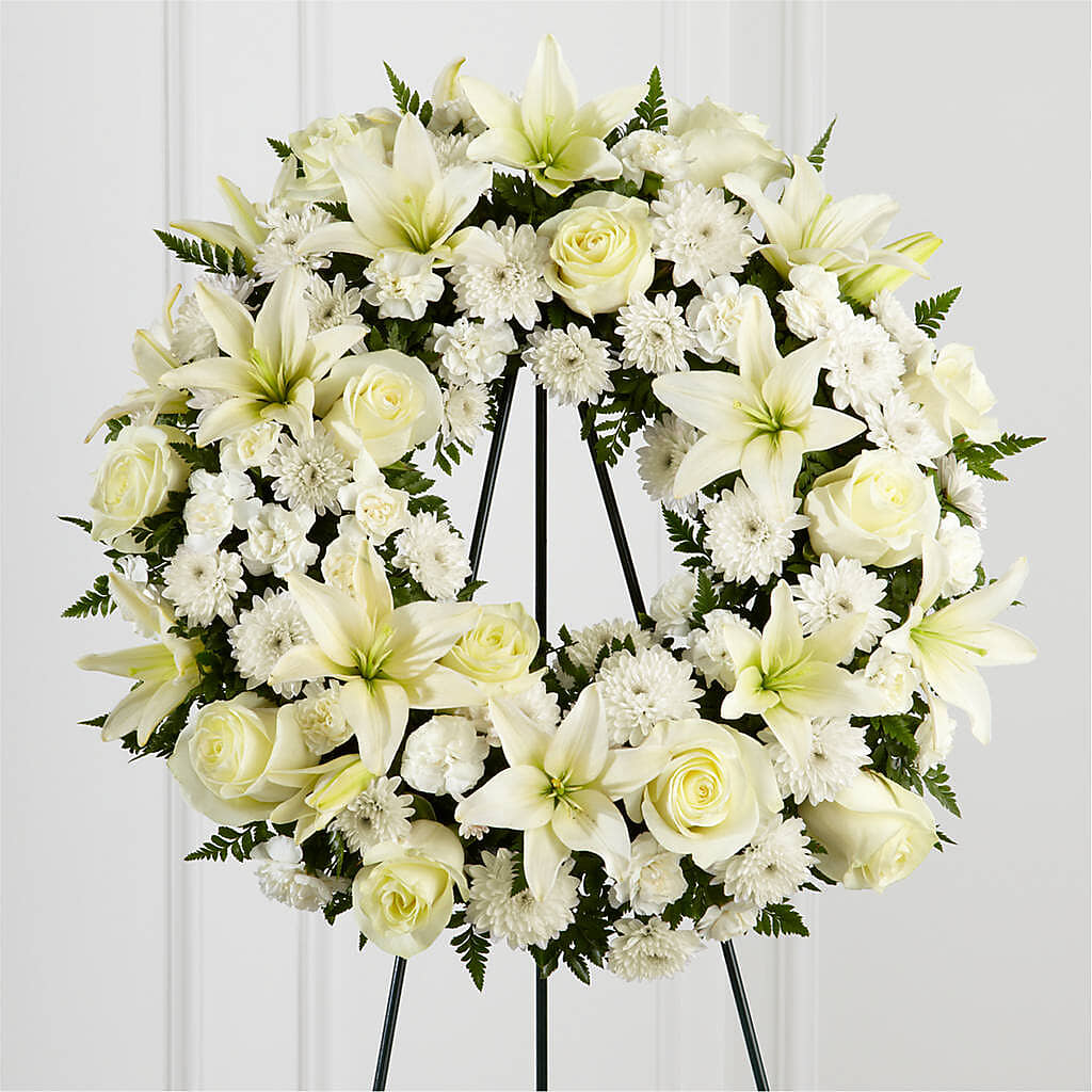 Treasured Tribute Wreath – Beantown Florist, Everett MA
