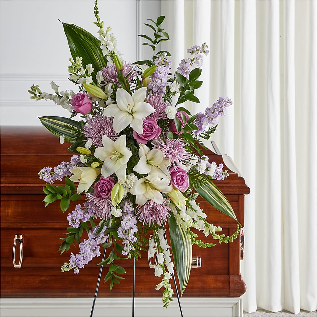 Grateful Hearts Standing Spray – Beantown Florist, Everett MA