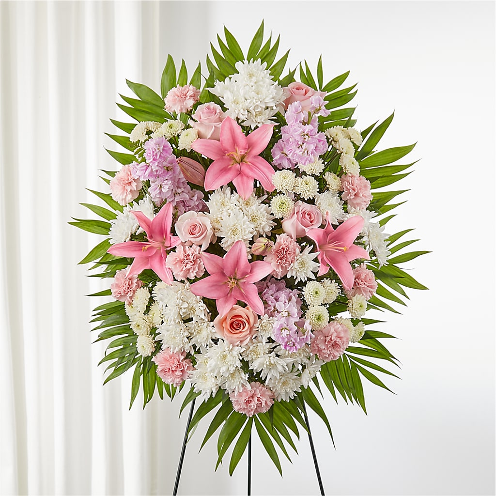 Offering Solace Standing Spray – Beantown Florist, Everett MA