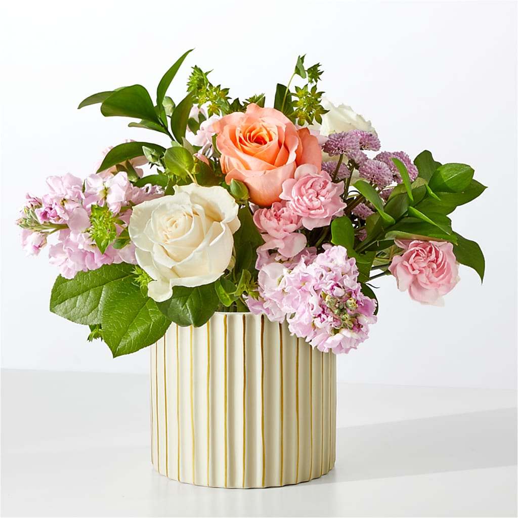 French Market Bouquet with Ivory Vase – Beantown Florist, Everett MA