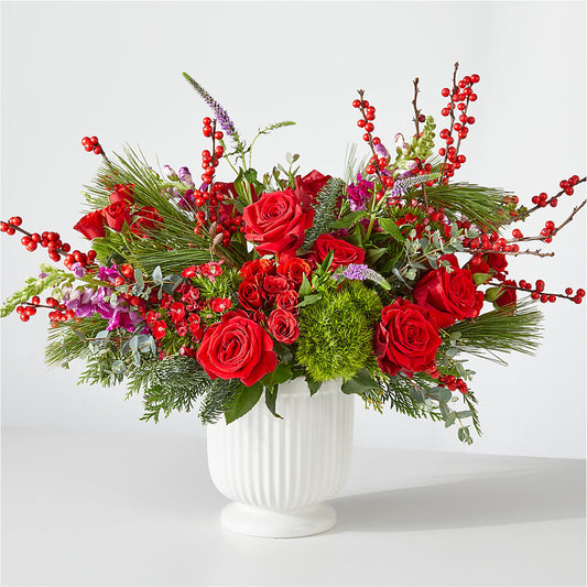 Big Red Bow Bouquet –  Beantown Florist, Everett MA