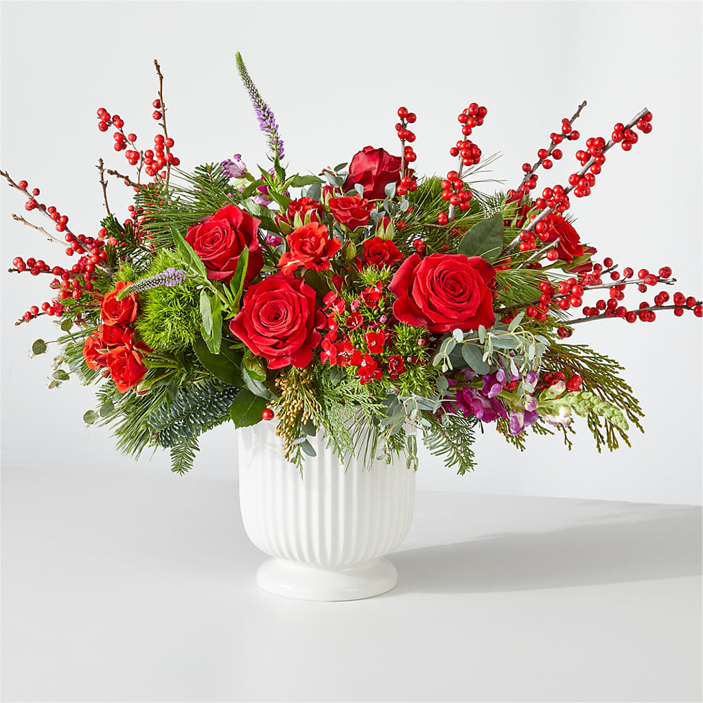 Big Red Bow Bouquet –  Beantown Florist, Everett MA