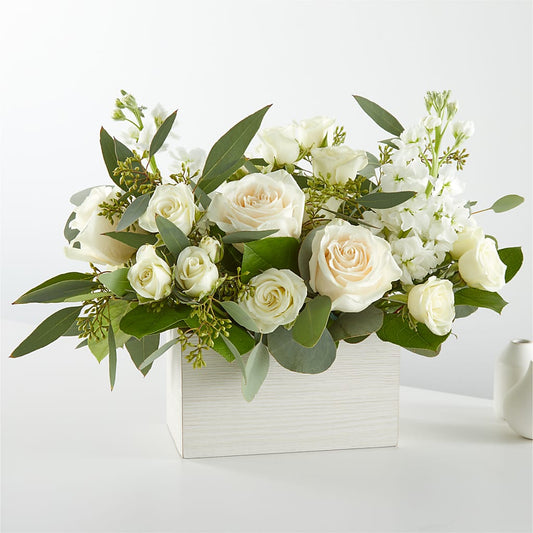 Fresh Linen Box Bouquet –  Beantown Florist, Everett MA