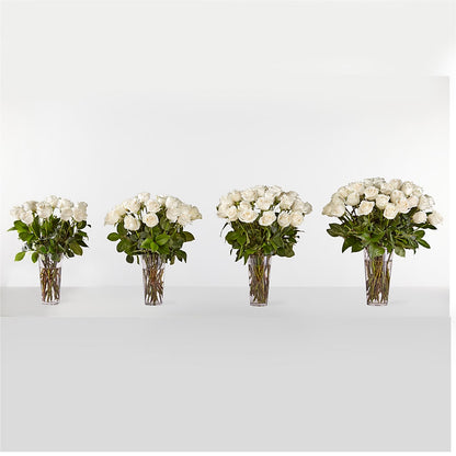 Long Stem White Rose Bouquet –  Beantown Florist, Everett MA