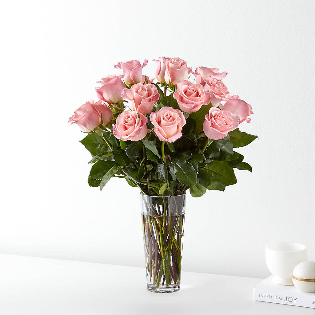 Long Stem Pink Rose Bouquet –  Beantown Florist, Everett MA