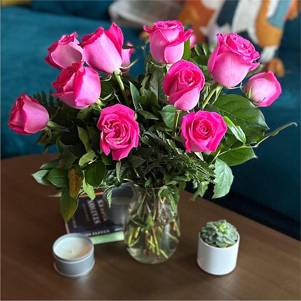 Long Stem Pink Rose Bouquet –  Beantown Florist, Everett MA