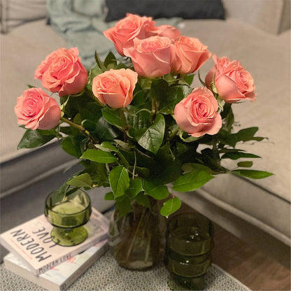 Long Stem Pink Rose Bouquet –  Beantown Florist, Everett MA