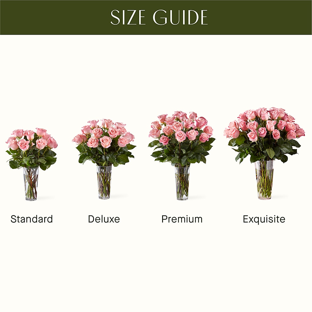 Long Stem Pink Rose Bouquet –  Beantown Florist, Everett MA
