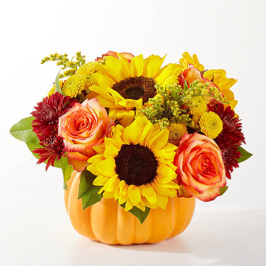 Golden Gourd Pumpkin Bouquet –  Beantown Florist, Everett MA