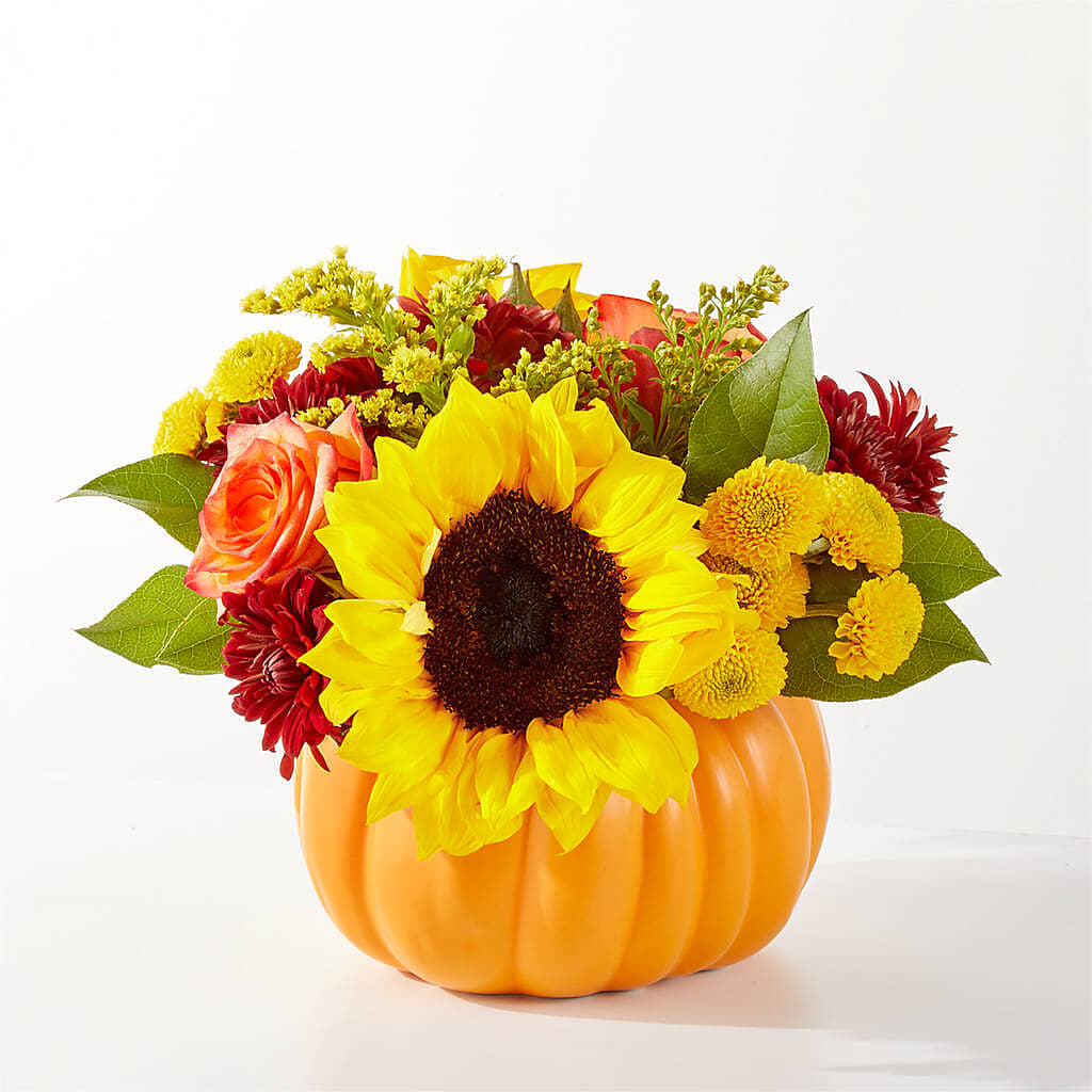 Golden Gourd Pumpkin Bouquet –  Beantown Florist, Everett MA