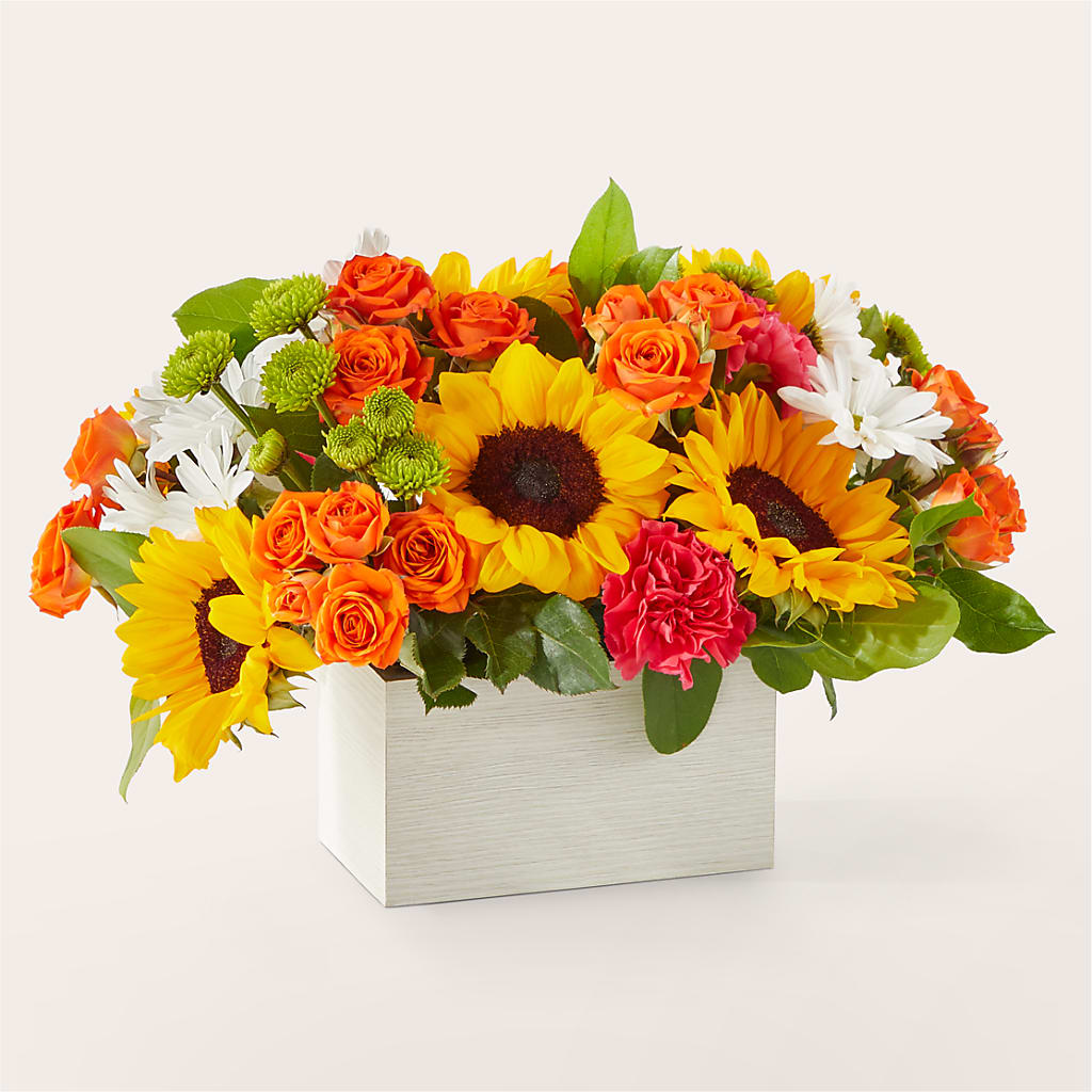 Sun-drenched Blooms Box Bouquet –  Beantown Florist, Everett MA