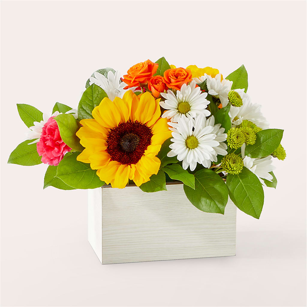 Sun-drenched Blooms Box Bouquet –  Beantown Florist, Everett MA