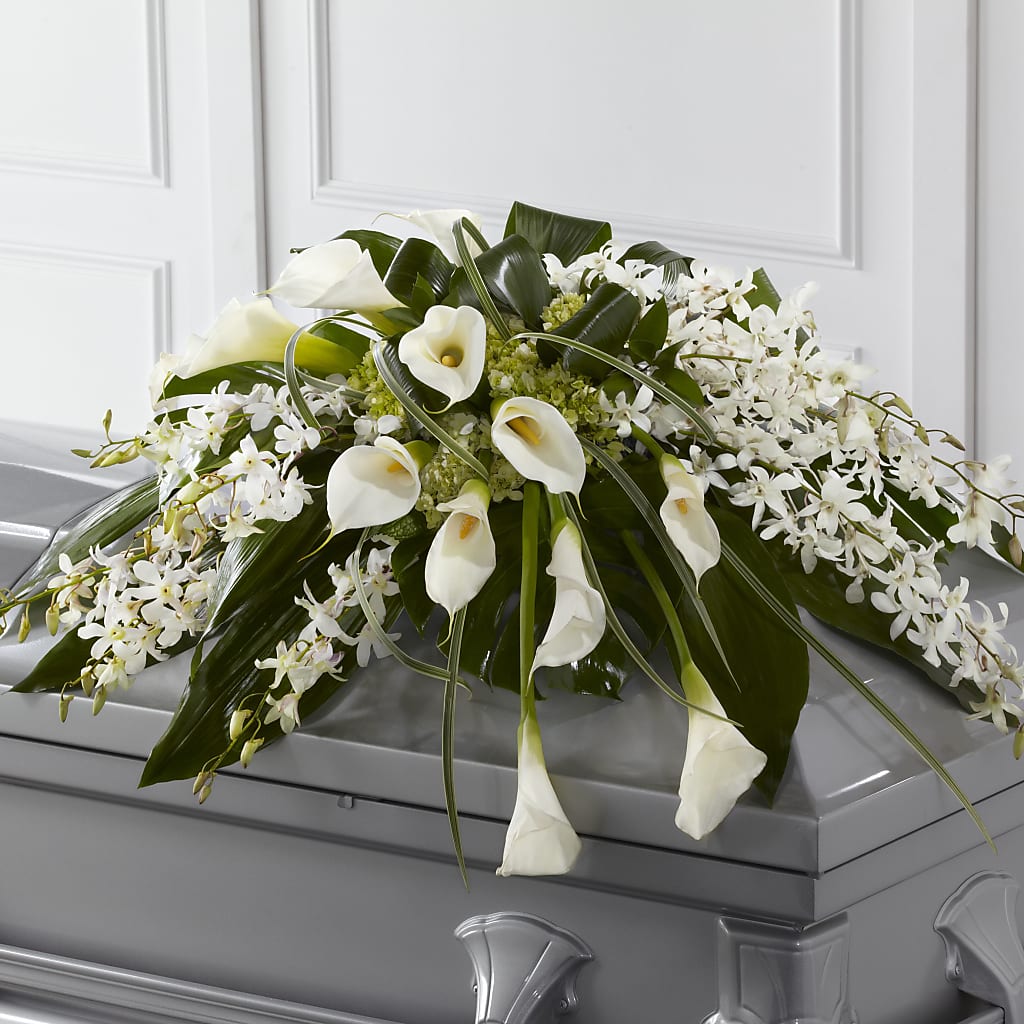 Angel Wings Casket Spray –  Beantown Florist, Everett MA