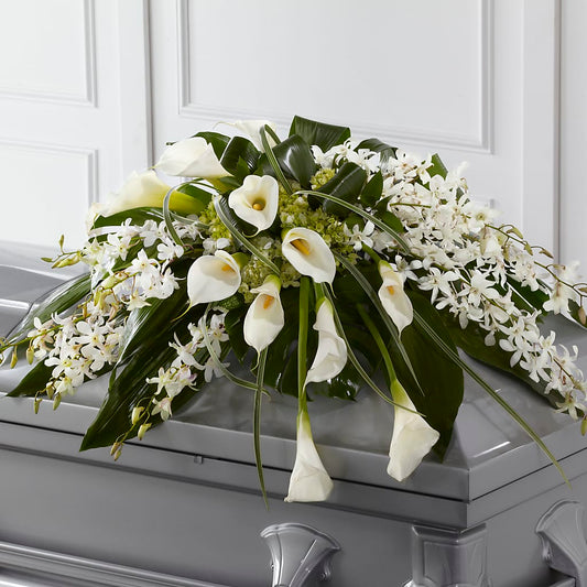 Angel Wings Casket Spray –  Beantown Florist, Everett MA