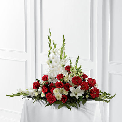 Crimson & White Arrangement –  Beantown Florist, Everett MA