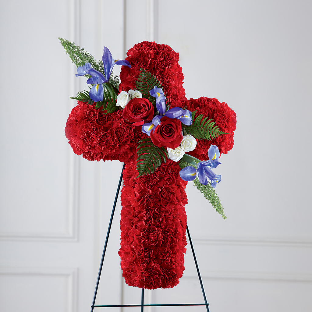 Faithful Hero Floral Cross –  Beantown Florist, Everett MA