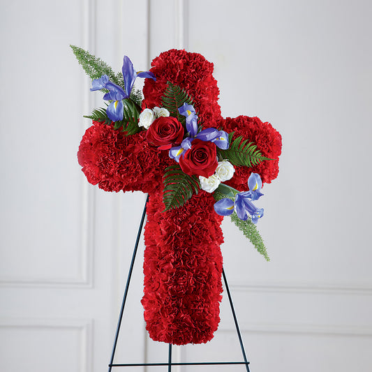 Faithful Hero Floral Cross –  Beantown Florist, Everett MA