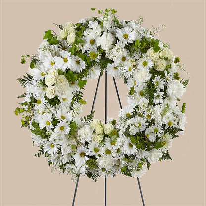Faithful Wishes Wreath –  Beantown Florist, Everett MA