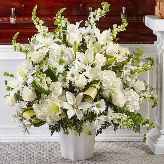 Thoughts of Tranquility Floor Basket –  Beantown Florist, Everett MA