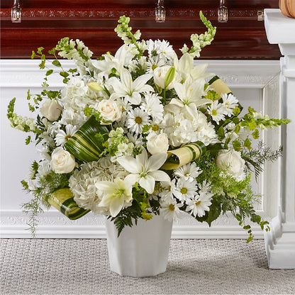 Thoughts of Tranquility Floor Basket –  Beantown Florist, Everett MA
