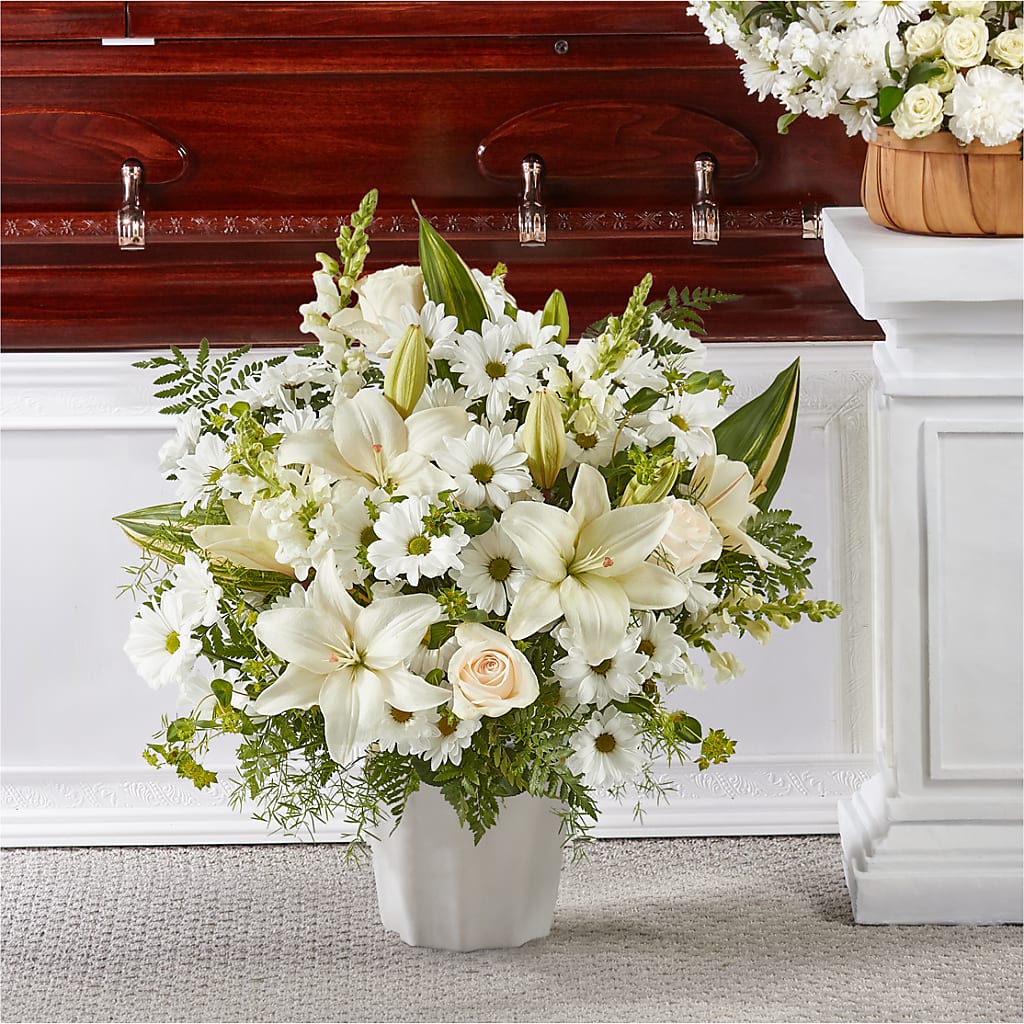 Thoughts of Tranquility Floor Basket –  Beantown Florist, Everett MA