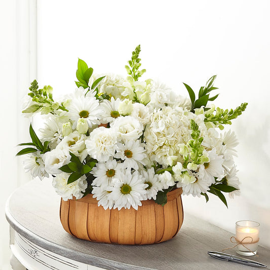 Pure Ivory Basket –  Beantown Florist, Everett MA