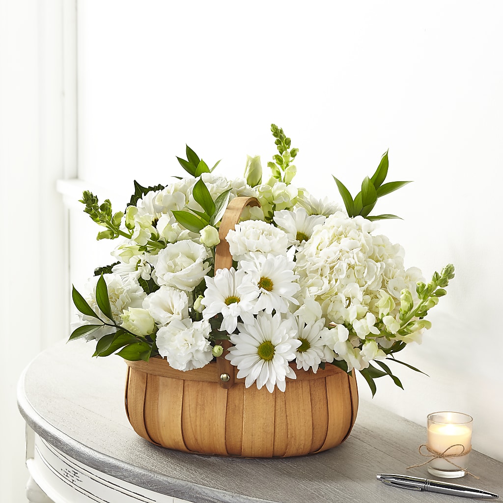 Pure Ivory Basket –  Beantown Florist, Everett MA