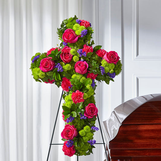 Tribute Rose Floral Cross –  Beantown Florist, Everett MA
