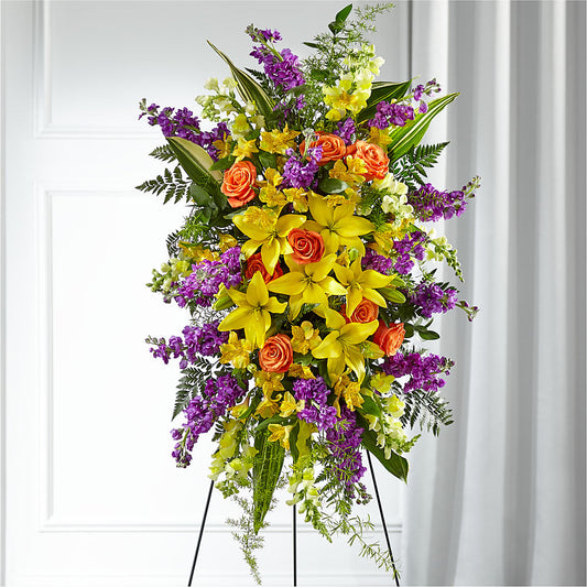 Thoughtful Prayers Standing Spray –  Beantown Florist, Everett MA