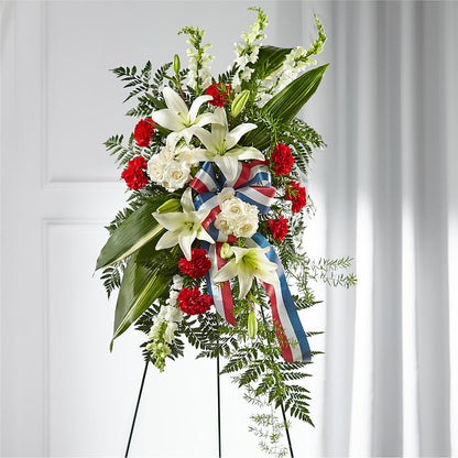 Stars of Life Standing Spray –  Beantown Florist, Everett MA