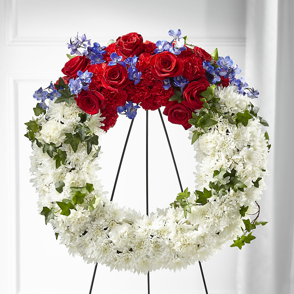 Patriotic Passion Wreath –  Beantown Florist, Everett MA