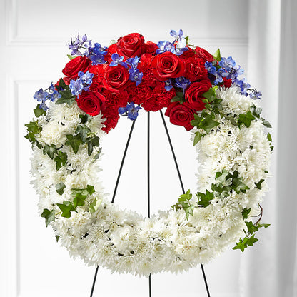 Patriotic Passion Wreath –  Beantown Florist, Everett MA