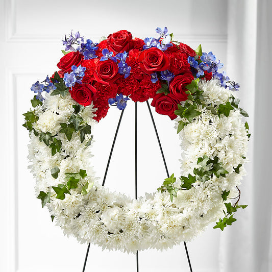 Patriotic Passion Wreath –  Beantown Florist, Everett MA