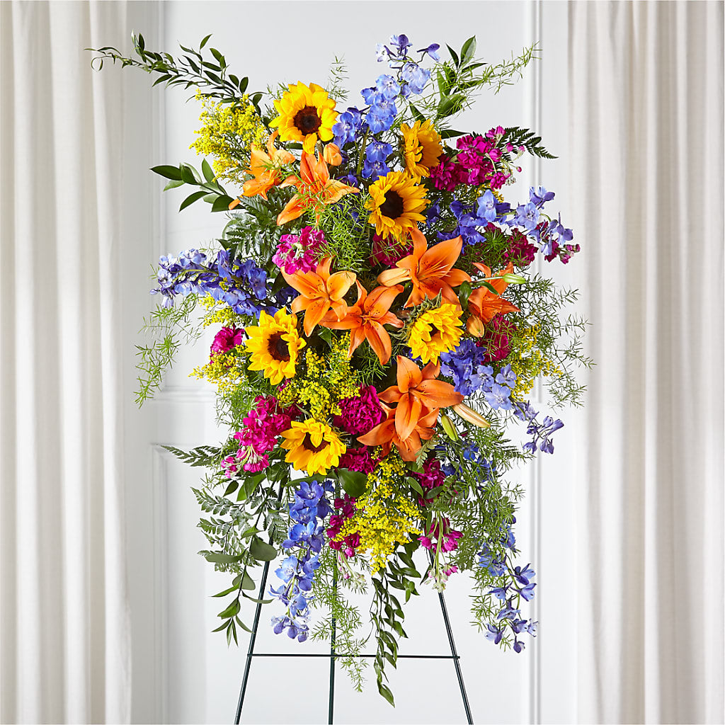 Sunlit Memories Standing Spray (Standard) –  Beantown Florist, Everett MA