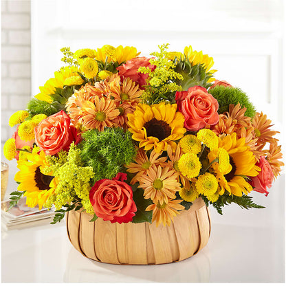 Harvest Sunflower Basket –  Beantown Florist, Everett MA