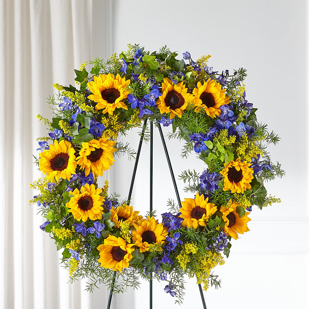 Bright Rays Wreath –  Beantown Florist, Everett MA