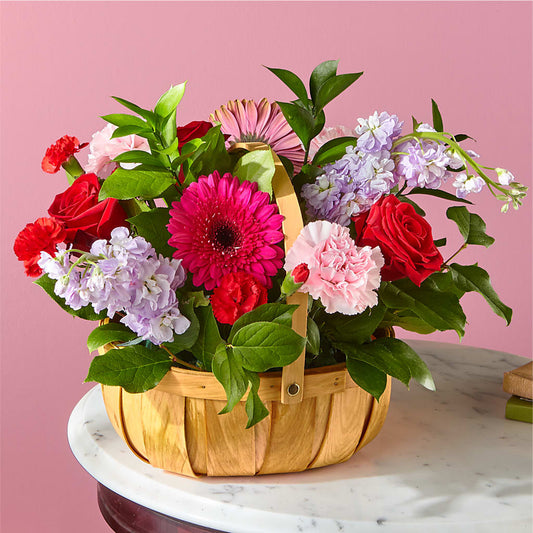 Pink Picnic Basket –  Beantown Florist, Everett MA