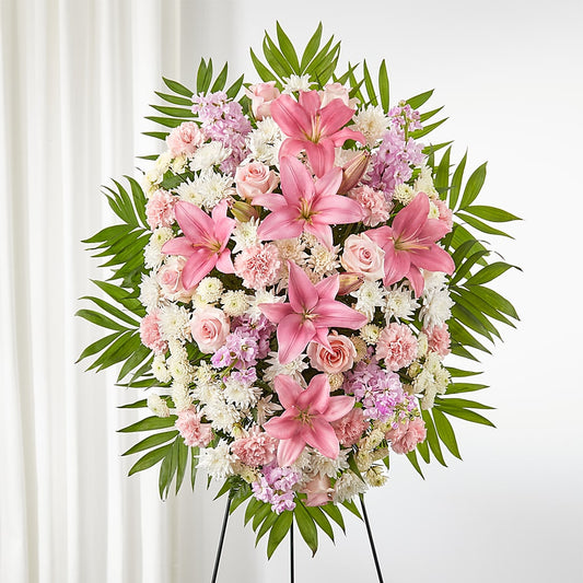 Offering Solace Standing Spray –  Beantown Florist, Everett MA