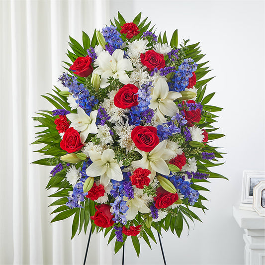 Cherished Service Standing Spray –  Beantown Florist, Everett MA