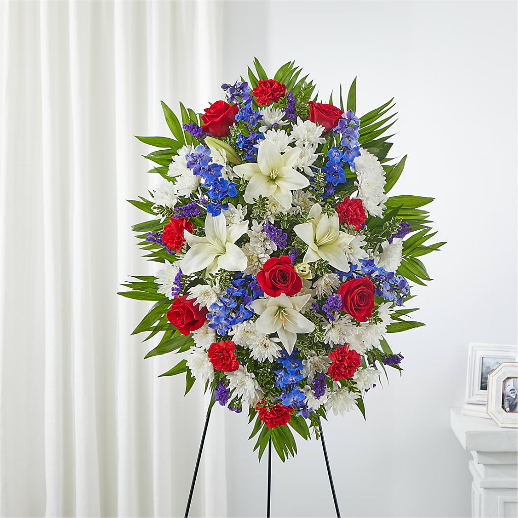 Cherished Service Standing Spray –  Beantown Florist, Everett MA