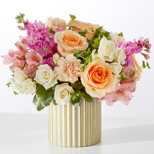 Paradise Bouquet with Ivory Vase –  Beantown Florist, Everett MA