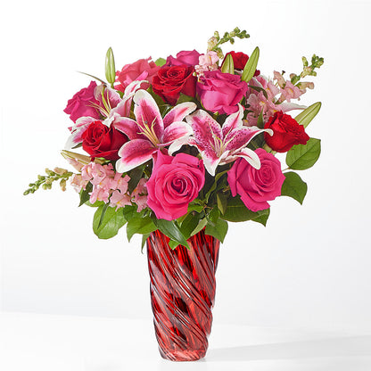 Always You Bouquet with Luxe Swirl Vase –  Beantown Florist, Everett MA