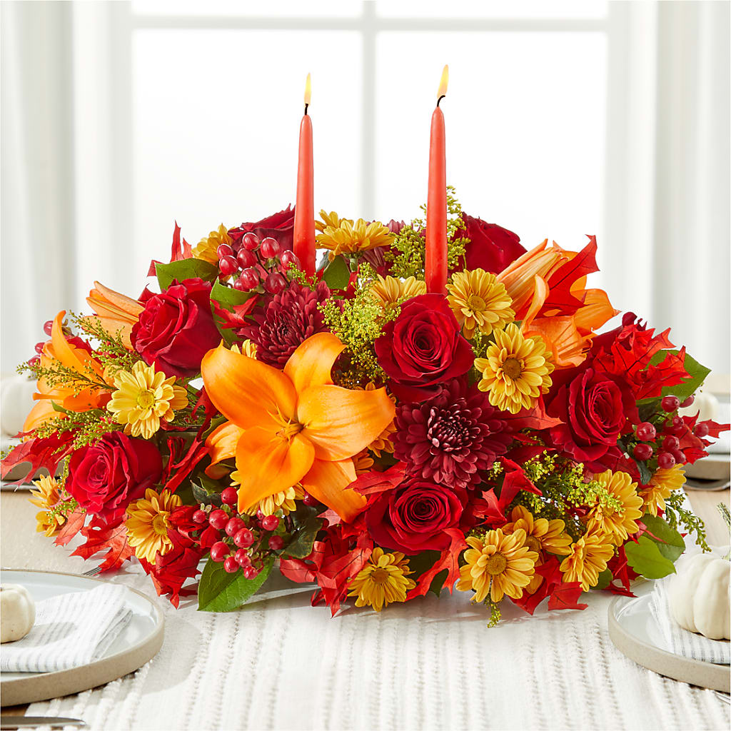 Autumn's Embrace Centerpiece –  Beantown Florist, Everett MA