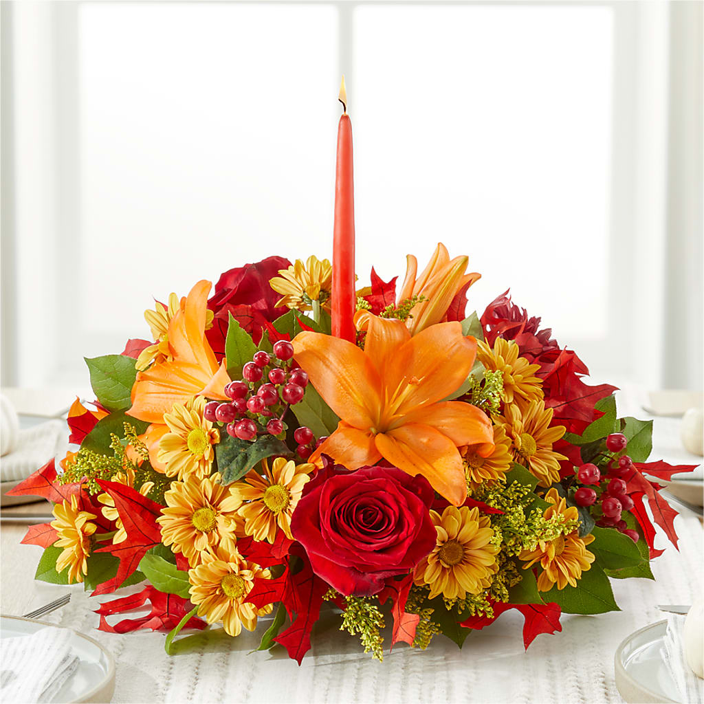 Autumn's Embrace Centerpiece –  Beantown Florist, Everett MA